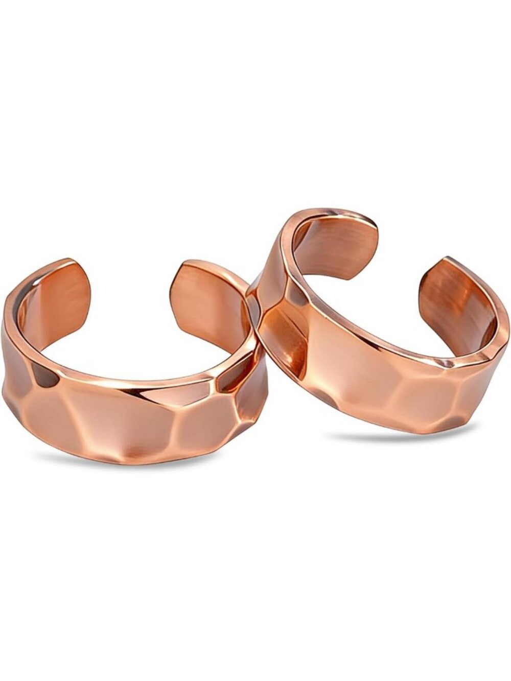 Handmade Adjustable Copper Rings for Men & Women - Solid Raw Tibetan Style